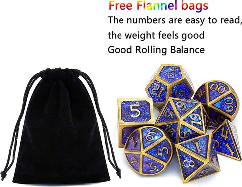 DND دور لعب الزنزانات والتنينات مجموعة النرد المعدنية باثفايندر آر بي جي ألعاب DND النرد in Kuwait