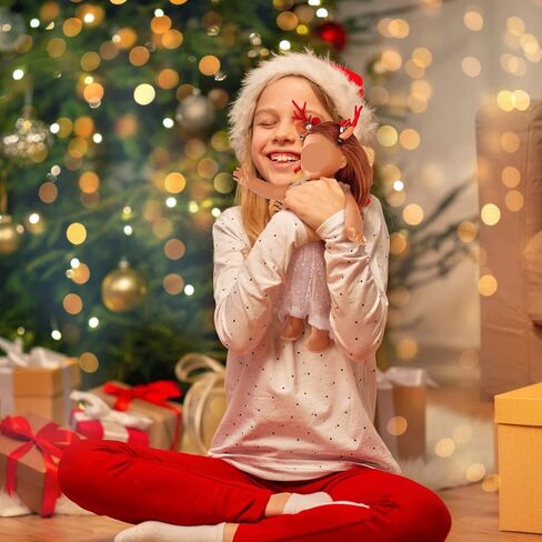 مجموعة ملابس الدمية مقاس 18 بوصة - أزياء عيد الميلاد مع أحذية وأغطية للرأس وحقيبة هدايا إلك in Kuwait