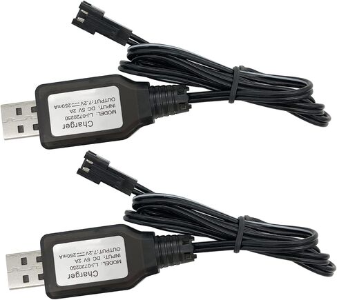شاحن USB اس ام 2 بي، كيبل شحن سيارة تعمل بجهاز تحكم عن بعد لبطارية نيكد ان اي ام اتش القابلة لاعادة الشحن 7.2 فولت (عبوة من قطعتين) in Saudi Arabia