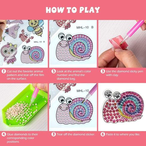 ملصقات الرسم الماسي CODOBON للأطفال، 36 قطعة من مجموعات الفنون والحرف اليدوية ثلاثية الأبعاد، مجموعة ملصقات الفسيفساء الماسية بالأرقام للأطفال من سن 6 إلى 12 عامًا، الحلوى ووحيد القرن in Kuwait