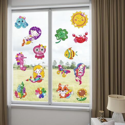 ملصقات الرسم الماسي CODOBON للأطفال، 36 قطعة من مجموعات الفنون والحرف اليدوية ثلاثية الأبعاد، مجموعة ملصقات الفسيفساء الماسية بالأرقام للأطفال من سن 6 إلى 12 عامًا، الحلوى ووحيد القرن in Kuwait