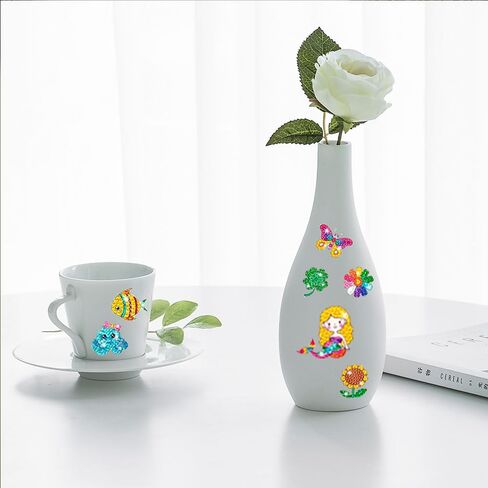 ملصقات الرسم الماسي CODOBON للأطفال، 36 قطعة من مجموعات الفنون والحرف اليدوية ثلاثية الأبعاد، مجموعة ملصقات الفسيفساء الماسية بالأرقام للأطفال من سن 6 إلى 12 عامًا، الحلوى ووحيد القرن in Kuwait