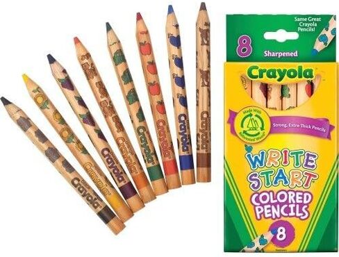 16 Pack CRAYOLA LLC FORMERLY BINNEY & SMITH CRAYOLA WRITE START 8 CT COLORED in Saudi Arabia
