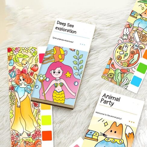 كتاب الرسم بالألوان المائية للجيب من Acrebow مع فرشاة للرسم بالألوان المائية وعلامة مرجعية للجيب للسفر ومجموعة الألوان المائية لتحسين الإبداع والتركيز للطلاب الفنانين والرسامين والأطفال in Kuwait