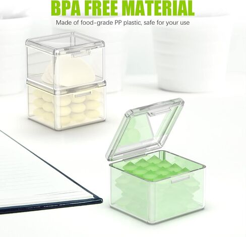 30 Packs Plastic Stackable Organizer Container with Lids, Mini Containers for Beads, Glitter, Slime, Paint or Seed Storage - Black (Black) in Saudi Arabia