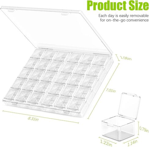 30 Packs Plastic Stackable Organizer Container with Lids, Mini Containers for Beads, Glitter, Slime, Paint or Seed Storage - Black (Black) in Saudi Arabia
