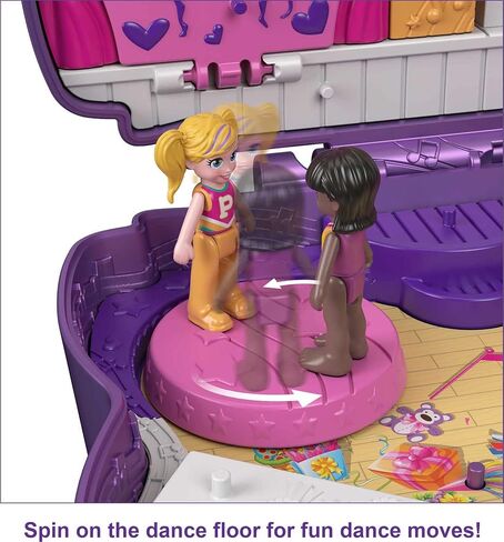 Polly Pocket Compact Playset, Sparkle Stage Bow with 2 Micro Dolls & Accessories, Travel Toys with Surprise Reveals in Saudi Arabia
