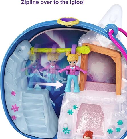 Polly Pocket Playset, Travel Toy with 2 Micro Dolls & Pet Accessories, Freezin' Fun Narwhal Compact Playset in Saudi Arabia