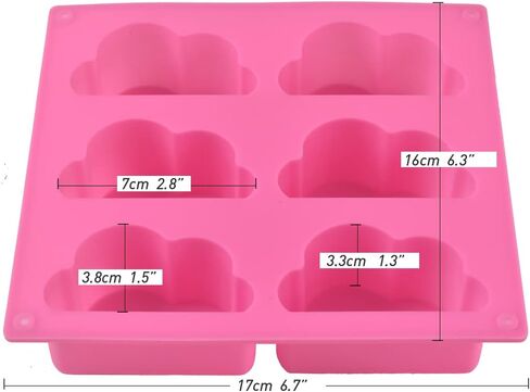 كوزيهوم قالب سيليكون على شكل سحابة، قالب صابون من السيليكون، قالب متعدد الوظائف لصنع الصابون والبودينغ والجيلي والشوكولاتة، قطعتين in Kuwait