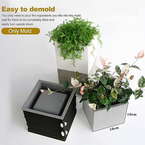 UMXOSM Silicone Molds Concrete Flower Pots, Large Planter Mold Octagonal DIY Pots with Gardening gloves Cement Molds for Succulent in Kuwait
