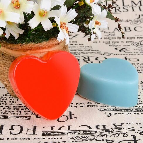 SJ Heart Silicone Molds, 6 Cavity 4 Ounce Bar Heart Mold for Soap, Resin, Candle and Muffin, Pack of 1 in Saudi Arabia
