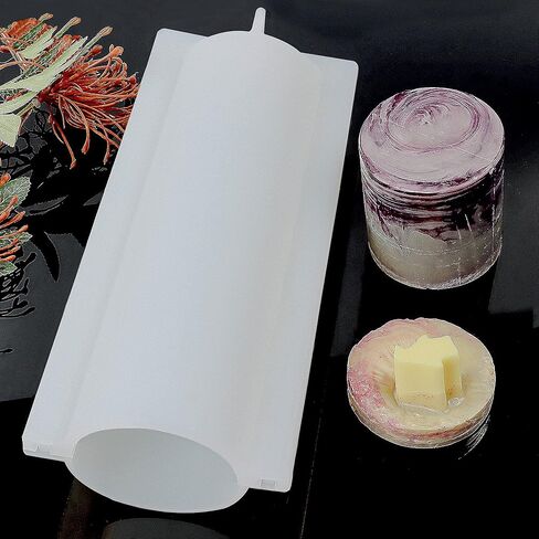 Mose Cafolo Set of 2 pcs White 6-Cavity Thick Silicone Round Soap Mold Non-Stick Mold, 2" and 3" DIY for Cake Chocolate Candle Ice Cube Making Mould in Kuwait