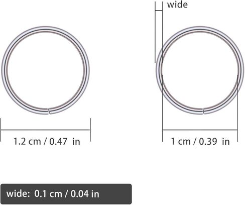 1000 قطعة من وصلات حلقات القفز المفتوحة مقاس 12 مم للوحات أعياد الميلاد وعيد الحب وألواح الرقص والفنون والحرف اليدوية من فافوردي in Kuwait