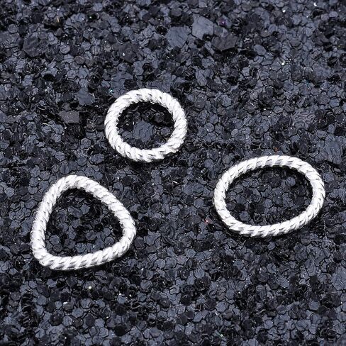 مجسمات سلك توصيل سلكي من الفضة الاسترليني عيار 925 بيضاوي الشكل مصنوع من المجوهرات DIY, 12mmx9.5mm in Kuwait