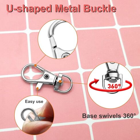 150 قطعة خطاف دوار المفاجئ حلقات الانتقال سبليت حلقات المفاتيح مع سلسلة لمشاريع الخياطة حبل المفاتيح حقيبة يد محفظة الأجهزة الحرفية in Kuwait