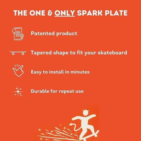 Tail Devil Skateboard Spark Plate | Sparks for Your Skateboard | Ultimate Skateboarder's Accessory | A Tail Plate Attachment for Cool Sparking Effect in Saudi Arabia