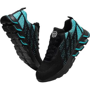 Kezhiho Steel Toe Work Shoes for Men Lightweight Comfortable Slip Resistant Puncture Proof Safety Shoes Breathable Indestructible Construction Industrial Sneakers