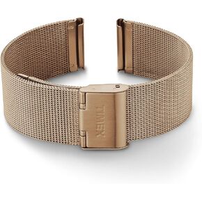 Timex 20mm Stainless Steel Mesh Bracelet – Rose Gold-Tone with Self-Adjust Clasp
