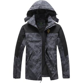 GIISAM Rain Jacket for Men, Mens Waterproof Raincoat Lightweight Rain Jackets Outdoor Rain Coat Windbreaker with Hood