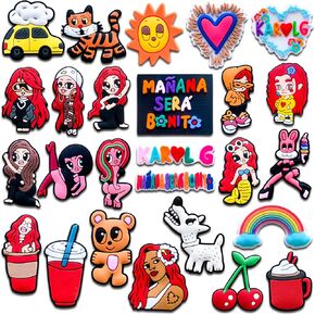 xaldrichasta 26 سحر الأحذية لسد الصنادل المطابقة المختلفة والأساور الأساور، سحر المغني للأطفال الفتيات المراهقات النساء هدايا الحفلات in Kuwait