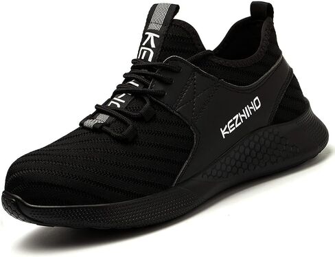 Kezhiho Steel Toe Work Shoes for Men Lightweight Comfortable Slip Resistant Puncture Proof Safety Shoes Breathable Indestructible Construction Industrial Sneakers in Saudi Arabia