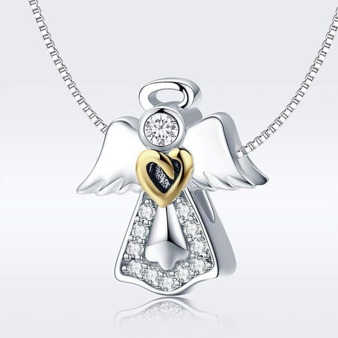 مالدو جولري دلاية على شكل جناح ملاك على شكل قلب مطلية بالذهب لسوار باندورا (دلاية جناح الملاك) in Kuwait