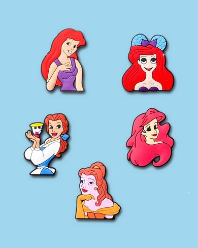 Zanerolan 25PCS Princess Shoe Decoration Charms for Clog, Cartoon Princess Charms Accessories for Kid Girl Party Favor in Kuwait