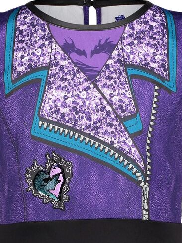 Disney Descendants Mal Girls Tulle Sequin Cosplay Dress Little Kid to Big Kid in Saudi Arabia