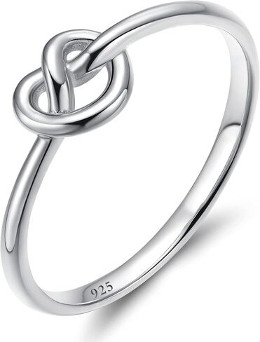 EAMTI 925 Sterling Silver Celtic Knot Ring Simple Criss Cross Infinity Wedding Band for Women Size 3-13 in Kuwait