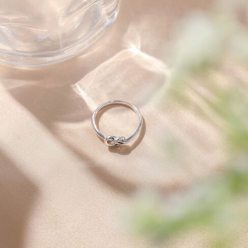 EAMTI 925 Sterling Silver Celtic Knot Ring Simple Criss Cross Infinity Wedding Band for Women Size 3-13 in Kuwait