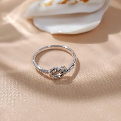 EAMTI 925 Sterling Silver Celtic Knot Ring Simple Criss Cross Infinity Wedding Band for Women Size 3-13 in Kuwait