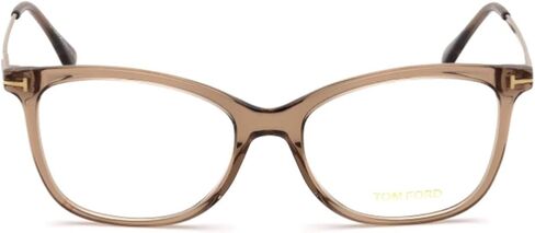 Eyeglasses Tom Ford FT 5510 045 Shiny Transparent Brown Front, Rose Gold Temples in Saudi Arabia