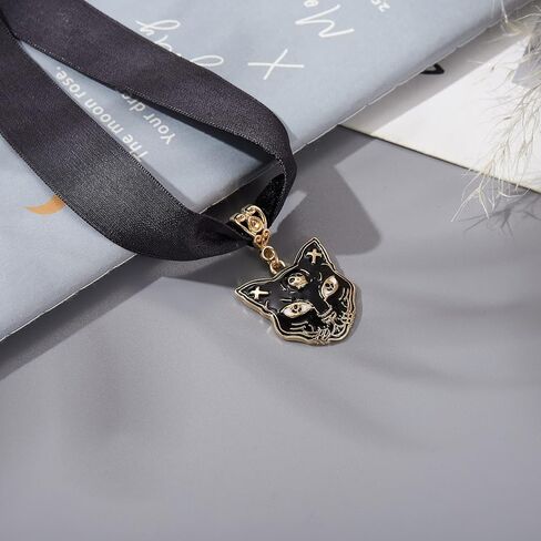 OFGOT7 قلادة كلاسيكية سوداء مخملية على شكل قطة للفتيات، إكسسوار قلادة قوطي للنساء، مجوهرات تنكرية للهالوين in Kuwait