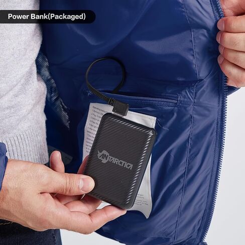 Heated Jacket, ANTARCTICA Lightweight Heating Jackets with 5V/3A Power Bank, 5 Areas Heating Winter Coat for Men and Women in Saudi Arabia
