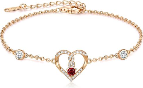 LOUISA SECRET إنفينيتي الحب سوار القلب للنساء، 925 الفضة الاسترليني سحر المرأة جوهرة الميلاد سوار، روز الذهب مطلي عيد ميلاد الذكرى والمجوهرات هدية للنساء الأم أمي فتاة زوجة صديقة in Kuwait