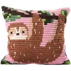 sozo growing up creative Needlepoint Kit Embroidery Craft Pillow Kit for Kids and Adult Beginners Throw Pillow Unicorn Printed Tapestry Canvas