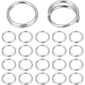 PH PandaHall 270 Pcs 304 Stainless Steel Split Rings 7mm Double Loop Jump Ring 23-Gauge Close but Unsoldered Jewelry Connector Ring for Bracelet Necklaces Jewelry DIY Crafts Making