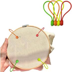 SPANSEE 4 PCS Magnetic Fabric Clips, Silicon Needle Minder, Magnetic Needle Keeper for Cross Stitch Embroidery, Needle Holder, Magnetic Needle Minders, Cross-Stitch Gift