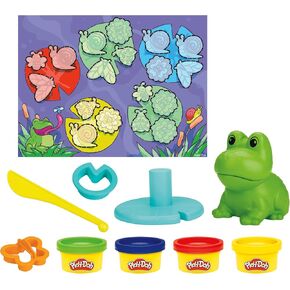 Play-Doh Frog ‘n Colors Starter Set with Playmat, Preschool Toys for 3 Year Old Girls & Boys & Up, Preschool Crafts Frog Toy & 4 Modeling Compound Colors