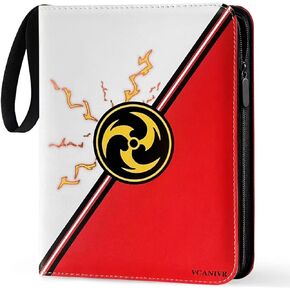 حافظة بطاقات بأربعة جيوب - حامل بطاقات تجارية يحتوي على 448 جيبًا مع 3 حلقات على شكل حرف D تحمل 56 أكمام قابلة للإزالة، مجموعة بطاقات ألبوم بطاقات التجميع للألعاب والبيسبول in Kuwait