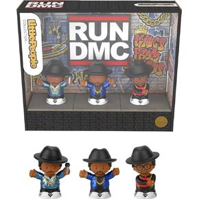 Little People Collector Run Dmc Special Edition Figure Set in Display Gift Package for Adult Hip Hop Fans, 3 Figurines