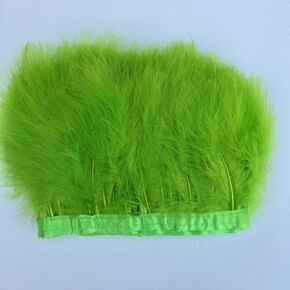Shekyeon 2yards Marabou Turkey Feather Trim for Costume Decoration(Fuchsia)