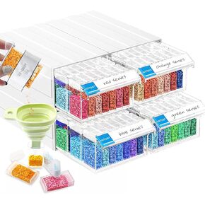 ARTDOT 64 Jars Storage Containers for Diamond Art Kits for Adults, Portable Storage Organizer with Sticker Labels for Diamond Painting Accessories and Tools in Saudi Arabia