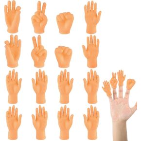 18 قطعة من أيدي الأصابع الصغيرة، دمى الأصابع الصغيرة، ألعاب أصابع صغيرة واقعية ومضحكة لعرض الدمى وأداء الكمامة ومفضلات الحفلات in Kuwait