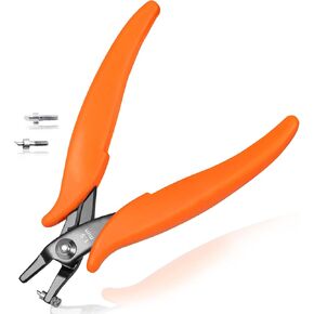 كماشة ثقب معدني من LEONTOOL مقاس 5.5 بوصة، كماشة ثقب دائري صغير، دبابيس بديلة لصنع المجوهرات لإنشاء ثقوب نظيفة مقاس 1.8 مم، أداة مجوهرات مع مقابض PVC للعمل اليدوي، أداة يدوية ذاتية الصنع in Kuwait
