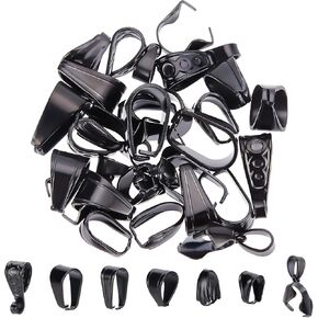 UNICRAFTALE 120pcs 6 Styles 304 Stainless Steel Pendant Pinch Bails Ice Pick Pinch Bails Clasp Dangle Charm Bead Pendant Jewelry Finding Connector Bail for Jewelry Making 7-10mm Long in Saudi Arabia