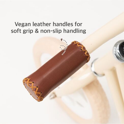 دراجة التوازن الرجعية MomnLittle مع مقعد من الجلد النباتي ومقود وإطارات بدون هواء للأعمار من 3 إلى 8 سنوات للأولاد والبنات in Kuwait