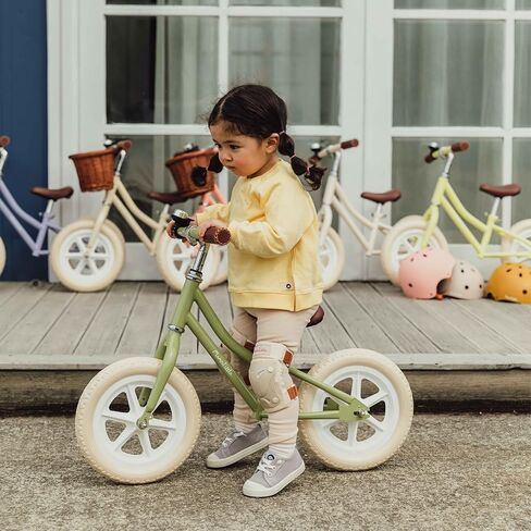 دراجة التوازن الرجعية MomnLittle مع مقعد من الجلد النباتي ومقود وإطارات بدون هواء للأعمار من 3 إلى 8 سنوات للأولاد والبنات in Kuwait