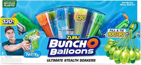 Zuru Bunch O Balloons 130+ Self-Sealing Water Balloons with 2 Ultimate Stealth Soakers in Kuwait