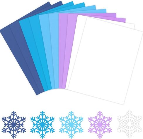 AnyDesign 50 ورقة متنوعة من ورق بطاقات عيد الميلاد باللون الأحمر والأخضر والذهبي، ورق قصاصات ملون DIY لشجرة عيد الميلاد في فصل الشتاء، صنع بطاقات هدايا الحفلات المنزلية والمكتبية والمدرسة، 8.5 × 11 بوصة in Kuwait